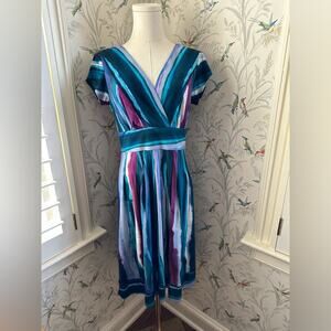 Rabbit Rabbit Rabbit design women’s short sleeves midi dress